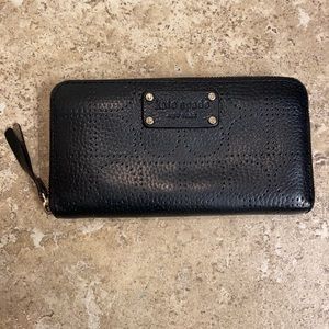 Black leather large Kate Spade wallet